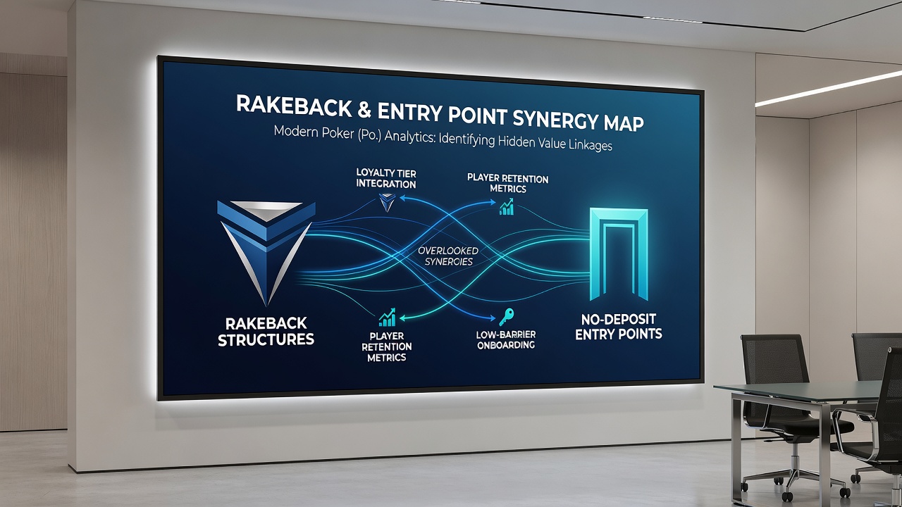 Illustration der Integration von Rakeback und No-Deposit in Poker-Ökosystemen