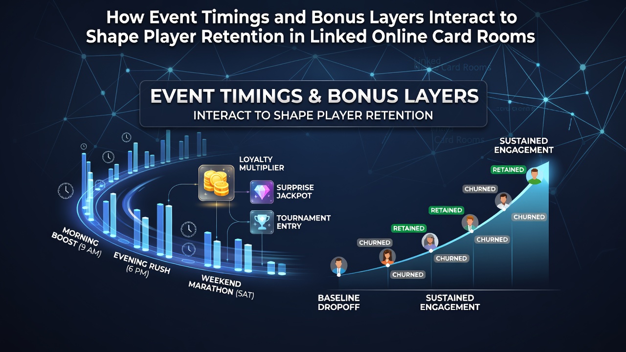 Diagramm zur Interaktion von Event-Zeitplänen und Bonus-Schichten in Online-Kartenspielräumen